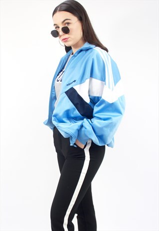 90'S RETRO BLUE OVERSIZED TRACK JACKET