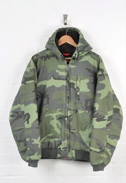 Craftsman Camouflage Workwear Active Jacket Hooded Green XL