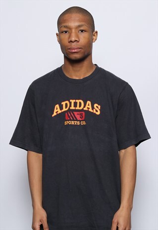 VINTAGE ADIDAS LOGO T-SHIRT BLACK