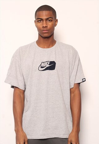 VINTAGE NIKE LOGO T-SHIRT GREY