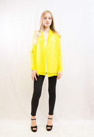 MESH LACE CARDIGAN (YELLOW)