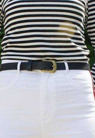 VINTAGE LEATHER BUCKLE BELT