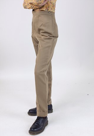 VINTAGE 90S MUSTARD LIGHT DRESS PANTS