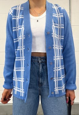 90s Checked Cardigan