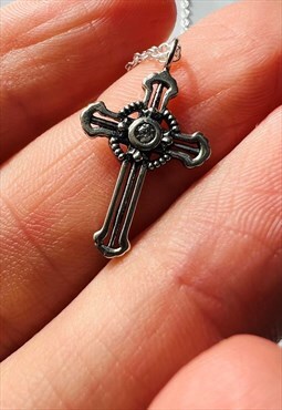 Cross - 925 Sterling Silver Jewelled Necklaces for men