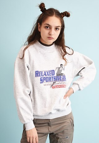Y2K ATHLEISURE SPORTS NEUTRAL SLOGAN SWEATSHIRT