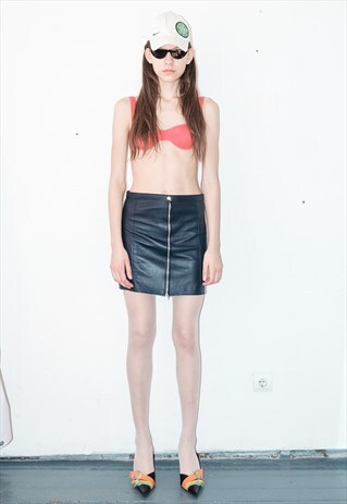 VINTAGE LEATHER MINI SKIRT