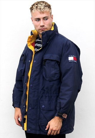 NAVY TOMMY HILFIGER PUFFER JACKET