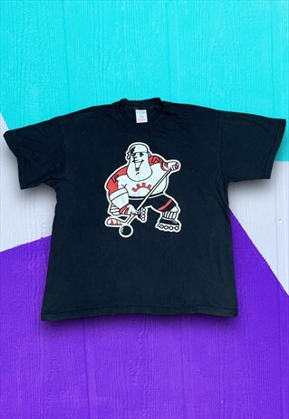 Vintage Y2K Ice Hockey Screen Stars T Shirt