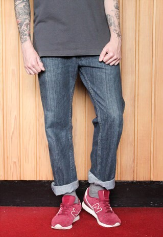VINTAGE BLUE 505 LEVI'S RIPPED JEANS