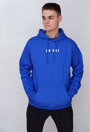 BLUE CA VA? (WHITE) HOODIE