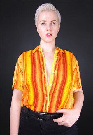 VINTAGE ORANGE STRIPE SHIRT