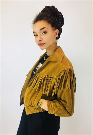 VINTAGE SUEDE COWBOY TASSEL JACKET