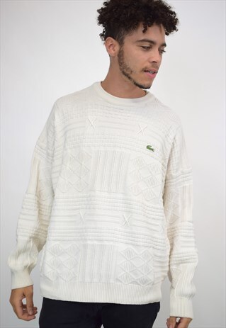 VINTAGE 90S LACOSTE CREAM SWEATER