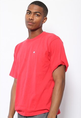 VINTAGE CHAMPION LOGO T-SHIRT RED
