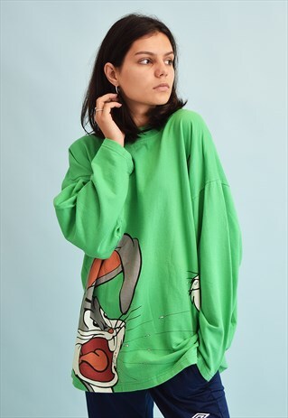 90'S RETRO ATHLEISURE NOVELTY OVERSIZED SWEATSHIRT JUMPER