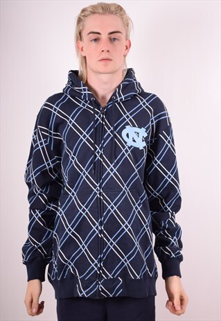 CHAMPION MENS VINTAGE CAROLINA HOODIE JACKET LARGE BLUE 90S