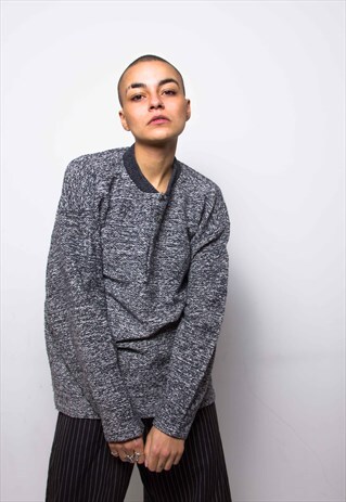 VINTAGE 90S LEVI'S GREY POLO JUMPER ID:3332