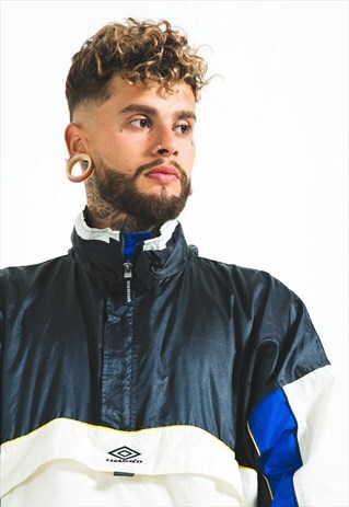 VINTAGE 80S 1/4 ZIP UMBRO JACKET / S6017