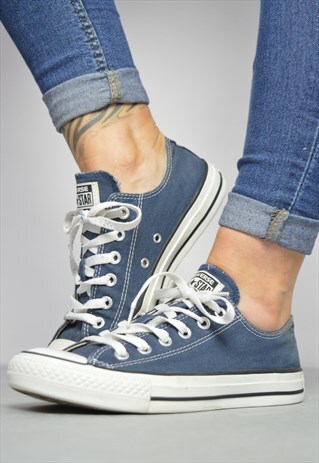 VINTAGE 90S CONVERSE NAVY OX SHOES TRAINERS PREPPY GRUNGE