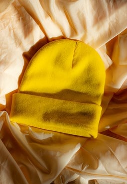 Bright Yellow Beanie Hat