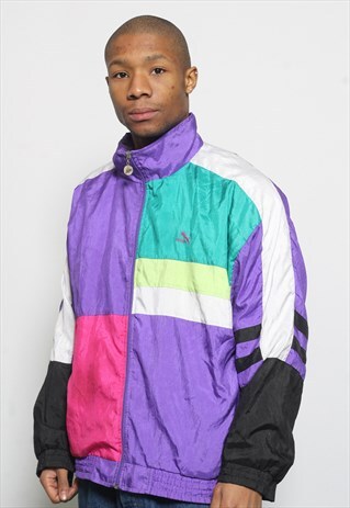VINTAGE PUMA LOGO WINDBREAKER JACKET MULTI
