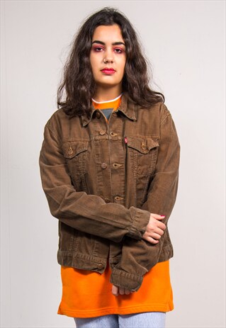 90'S VINTAGE BROWN LEVI'S CORD JACKET
