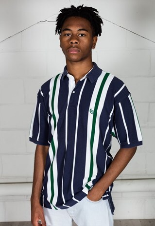 VINTAGE STRIPED UNISEX POLO SHIRT