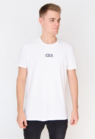 WHITE CBA (NAVY) T-SHIRT