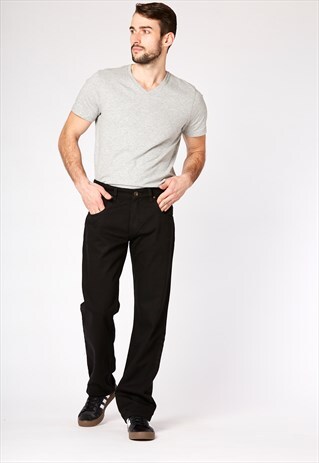 BLACK RIGID STRAIGHT LEG JEANS
