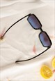 BLACK OVERSIZED ROUNDED SQUARE SUNGLASSES