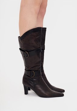 Freefle Dark Brown High Heel Boots