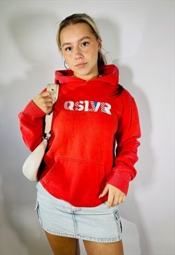 Vintage 90s Quicksilver Size M Hoodie in Red