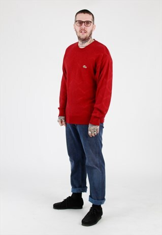 80S CHEMISE LACOSTE LOGO JUMPER