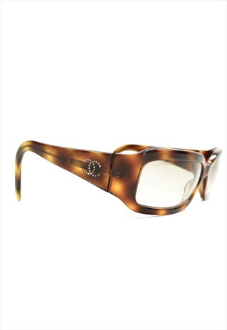 VINTAGE 90S CHANEL BROWN SUNGLASSES WITH LOGO