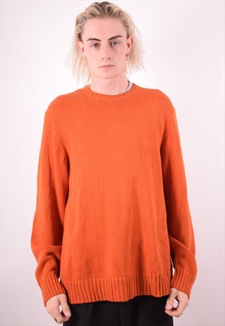TIMBERLAND MENS VINTAGE JUMPER SWEATER LARGE ORANGE 90S