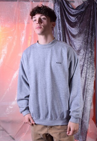 VINTAGE REEBOK HEATHER GREY SWEATSHIRT