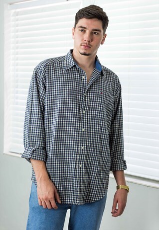 VINTAGE TOMMY HILFIGER SHIRT LOGO 90S M 10.1