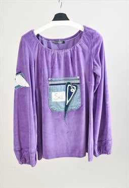 Vintage 00s velvet top in purple