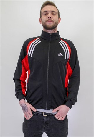 VINTAGE ADIDAS JACKET IN BLACK SMALL