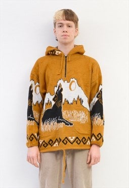 YARI ARTESANIAS vintge Mens M Sweater Jumper Pullover Llama 