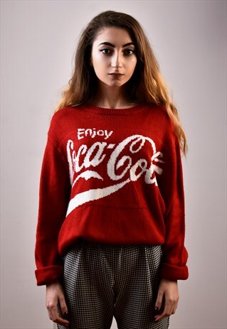 RED VINTAGE UNISEX COCA-COLA JUMPER