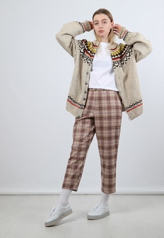 VINTAGE BEIGE LARGE KNITTED CARDIGAN