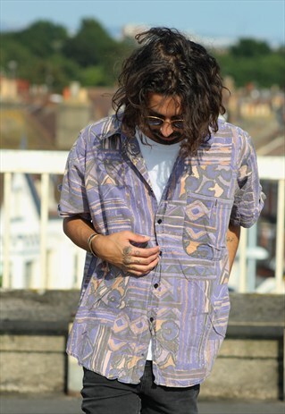 VINTAGE // 80'S // PATTERNED SHIRT