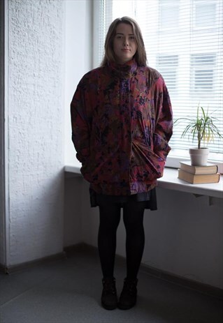 VINTAGE 80'S MULTICOLOR ABSTRACT PRINT JACKET