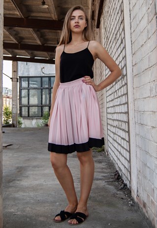 VINTAGE RETRO PINK MIDI SKIRT