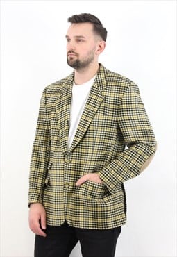 Dorset Vintage Men UK 42S Wool Tartan Check Blazer Jacket L