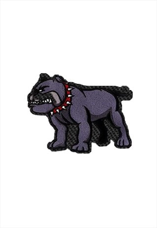 Embroidered Ferocious Bulldog Design iron on patch 