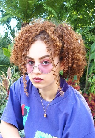 PURPLE LENS HEART SUNGLASSES