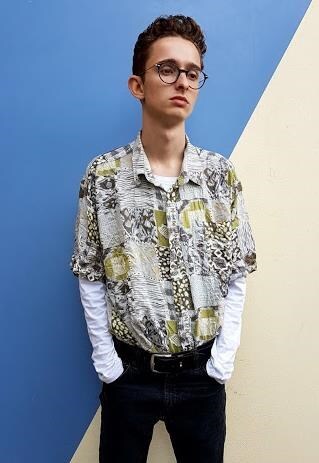 VINTAGE GREY PATTERNED SHIRT
